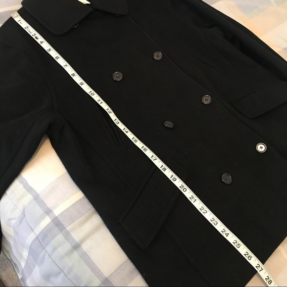 J. Crew black pea coat sz Medium - Picture 9 of 10